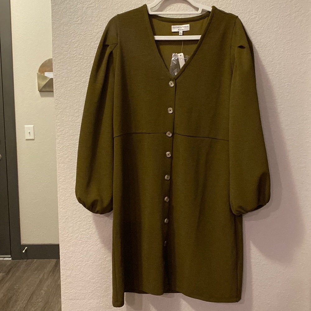 Madewell Texture and Thread Crepe Balloon Sleeve Dress